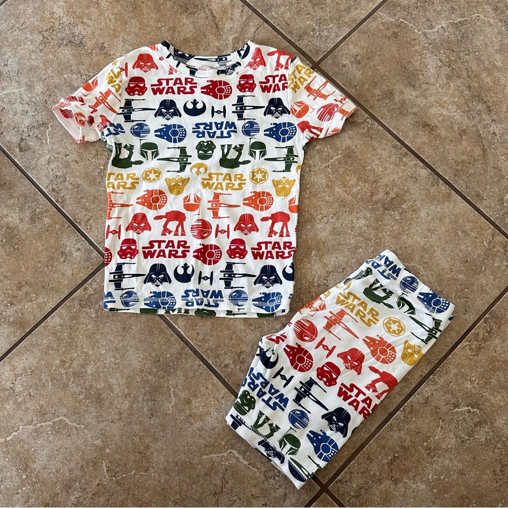 Gap Kids Star Wars 100% Organic Cotton Short 2-Piece PJ Set Size 8